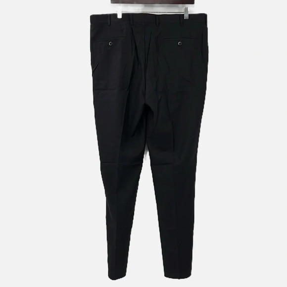 Zanetti Porto Pure Wool Suit Pants in Black - Unhemmed - NWOT - Size 42L - Picture 3 of 5